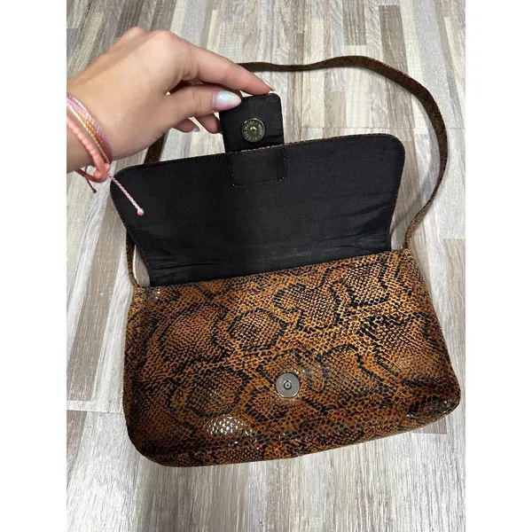 Relic Shoulder Bag Womens Brown Snakeskin Faux Leather - Image 3