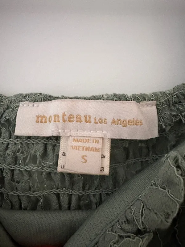 Monteau Los Angeles Green Lace Dress - Image 4
