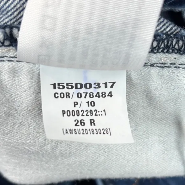 Abercrombie & Fitch Mom Jean Womens 26/2R‎ Blue Paperbag Waist Belted Straight - Image 7