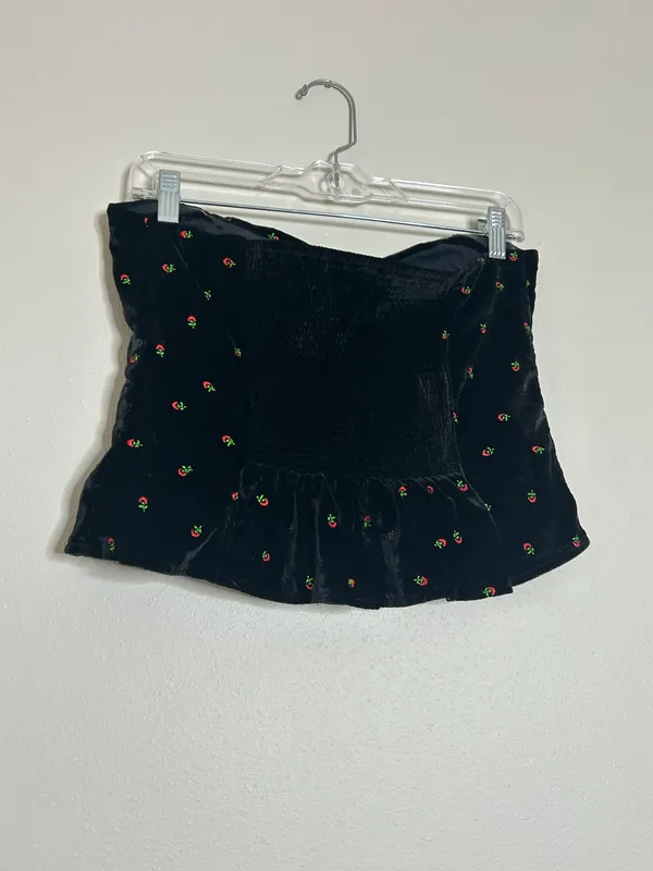 Black Velvet Tube Top - Image 5