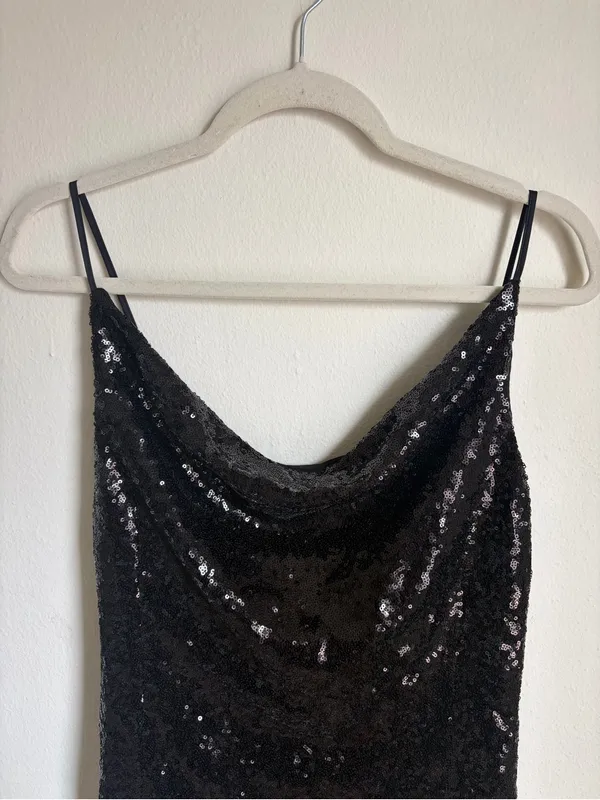 Urban Outfitters Black Sequins Mini Dress - Image 3