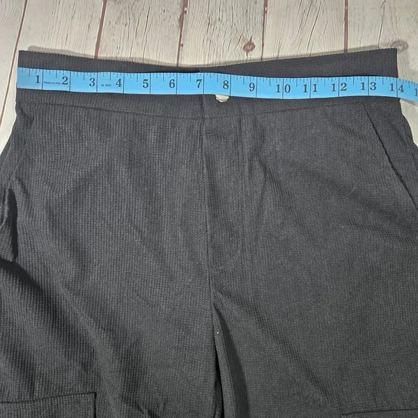 AREA STARS Black Corduroy Cargo Jogger Pants Women's Size Medium‎ - Image 8
