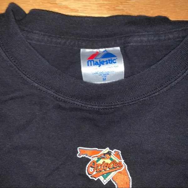 Majestic Baltimore Orioles Vintage Spring Training Black Medium Men's T-Shirt - Image 3