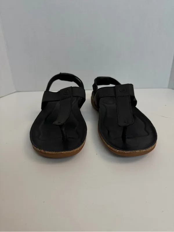 Keen Sandal Dauntless Posted Thong Leather Cork Comfort Travel Beach Blac - Image 3