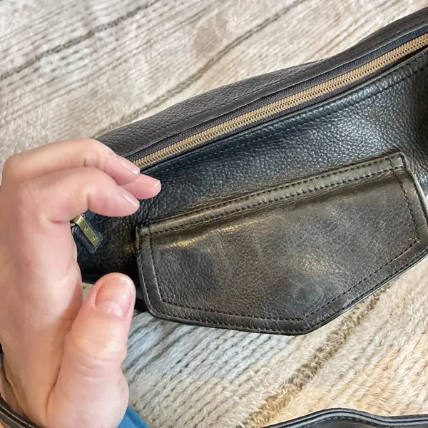 Pebbled Black Leather Fossil Shoulder Bag Great Condition Lovely And Soft - Image 7