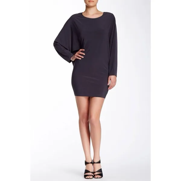 🆕 Von Ronen New York Dolman Sleeve Fitted Mini Dress in Navy - Image 3