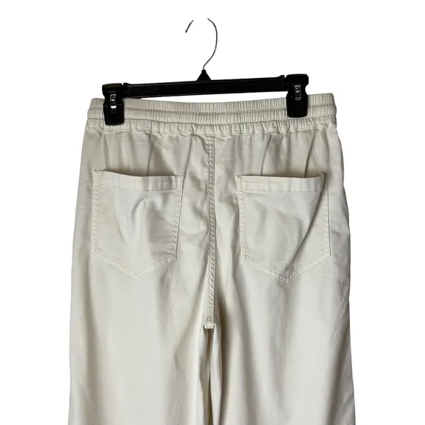 Faherty Arlie Day Pants Women‎ XS Ivory Organic Cotton Linen Drawstring Coastal - Image 5