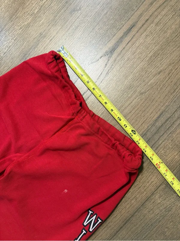 Wisconsin Badgers Vintage Red Jogger Pants Size Medium - Image 6