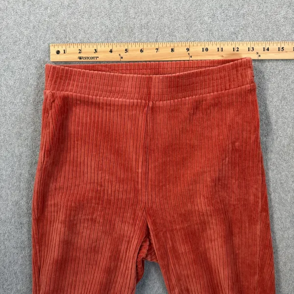 Aerie Corduroy Flare Pants Women's Small Short Burnt Orange Pull On Stretch - Image 5