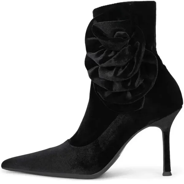 JEFFREY CAMPBELL Florette Velvet Stiletto Bootie Size 5.5 New w/o Tag MSRP $165 - Image 2