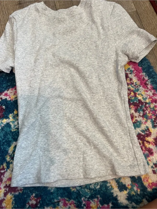 Skims Gray Crewneck Short-Sleeve Women's Top - Image 7