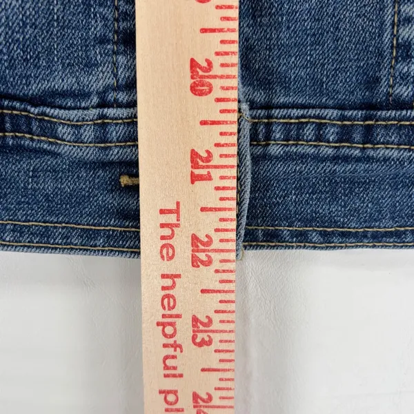 Old Navy Women's Denim Jacket Medium Wash Stretch Denim Trucker Cowgirl Blue Size Small - Image 7