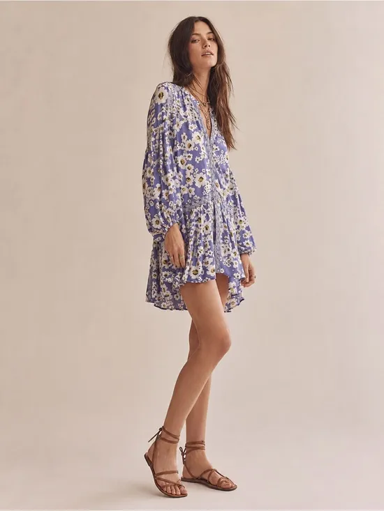 Free People Mini Dress SMALL - Image 6