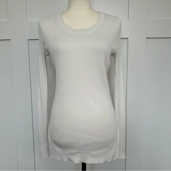 Athleta Ribbed White Sweater - Image 8