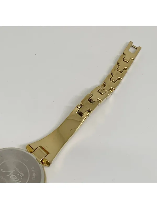Armitron women’s watch gold tone 24mm mop dial quartz rhinestones running - Image 8