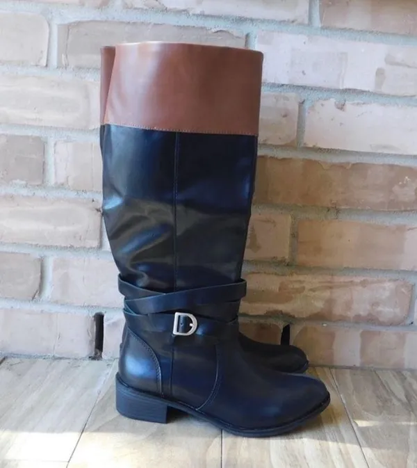 St. John's Bay Womens Douglas Riding Boots Block Heel Size: 7 1/2M - Image 2