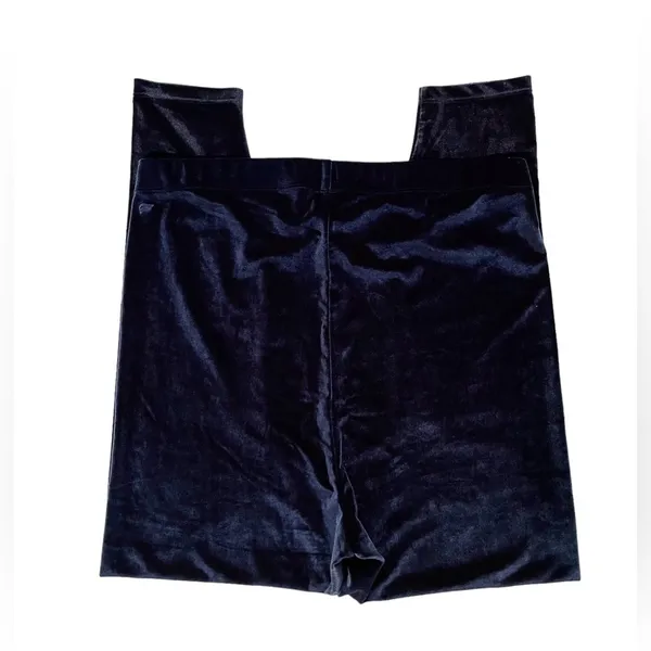 Navy Velour Velvet Leggings - Image 5