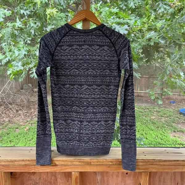 Lululemon Women's Rest Less Pullover Knit Top Heathered Black Size S - Image 2