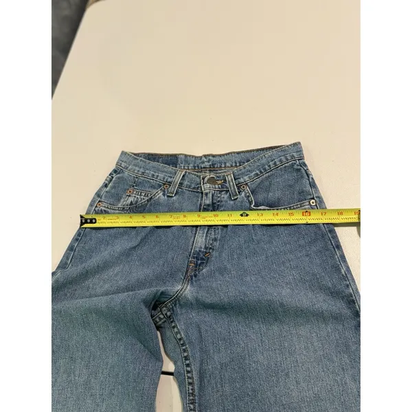 Vintage 90s Levi's 965 Wide Leg Jeans Made in USA Size 5 Long - Image 10