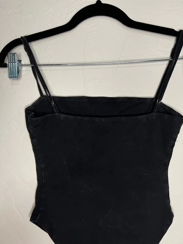 Tiger Mist Black‎ Square Neck Thong Bodysuit - Image 7
