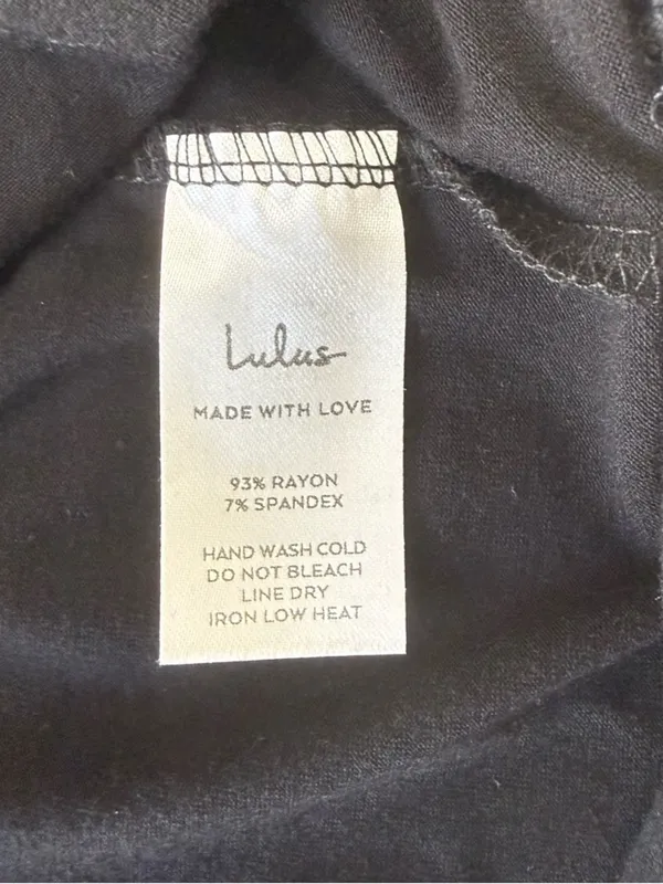 Lulu's Black Long Sleeve Crewneck Sheath Dress Size Medium - Image 7