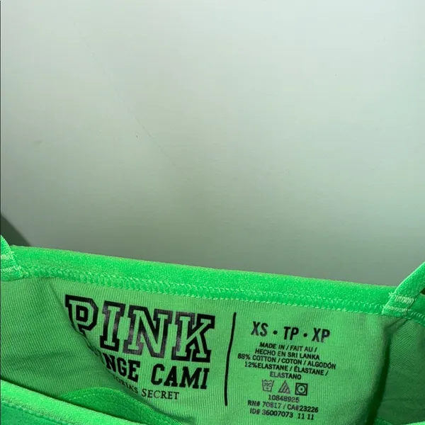 PINK New Green Spaghetti Strap Cami XS - Image 3