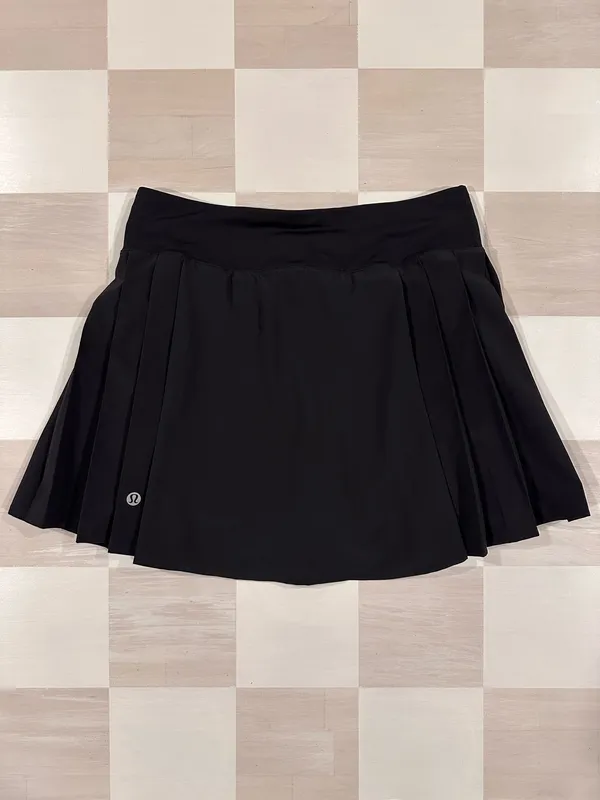 lululemon side pleat high rise tennis skirt black 4 W8ADUS - Image 2