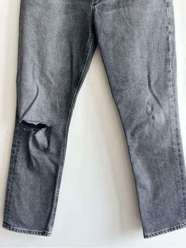 Citizens of Humanity Jolene Jeans 26 Gray Distressed Straight Leg Premium Denim - Image 6