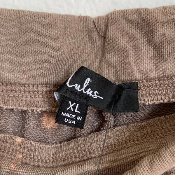 NWT Lulu's It's a Lifestyle Lounge Shorts‎ in Brown Tie-Dye - Image 4