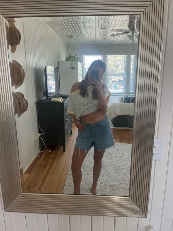 Aritzia denim shorts  - Image 4