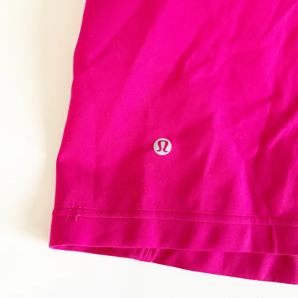 Lululemon Womens Passionate Pink Glow Up Embroidered Company Logo Tank Size 8 - Image 5