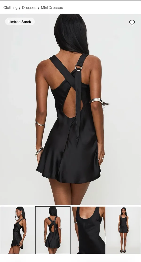 Sama Mini Dress Black Princess Polly  - Image 3