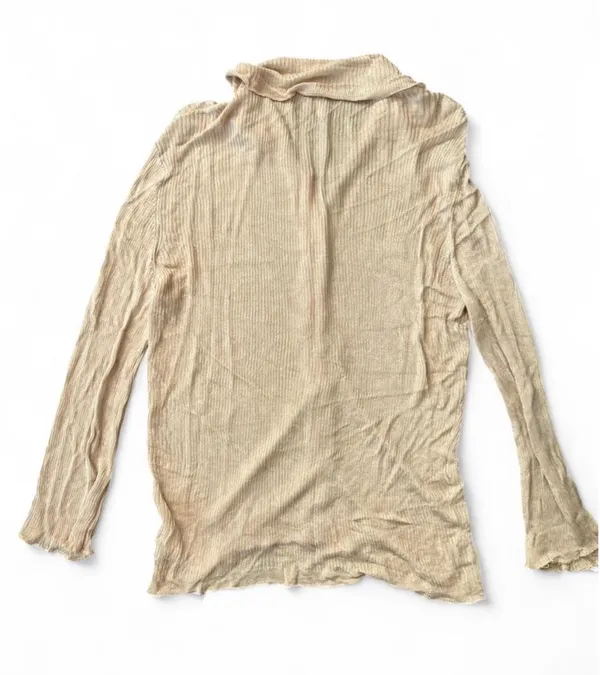 Free People Gold Bell Sleeve Button-Up Long-Sleeve Top - Image 2