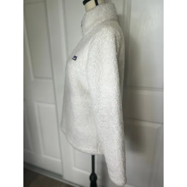 Patagonia Los Gatos‎ 1/4 Zip Fleece Pullover Birch White Womens Medium 25235 - Image 4