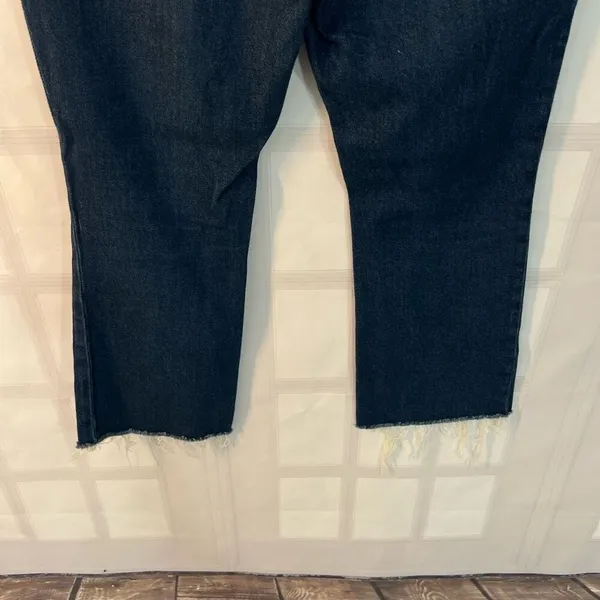 J. Crew Blue Whiskered Cutoff Hem 9 Inch Billie Demi Boot Crop Jeans Size 27 - Image 8