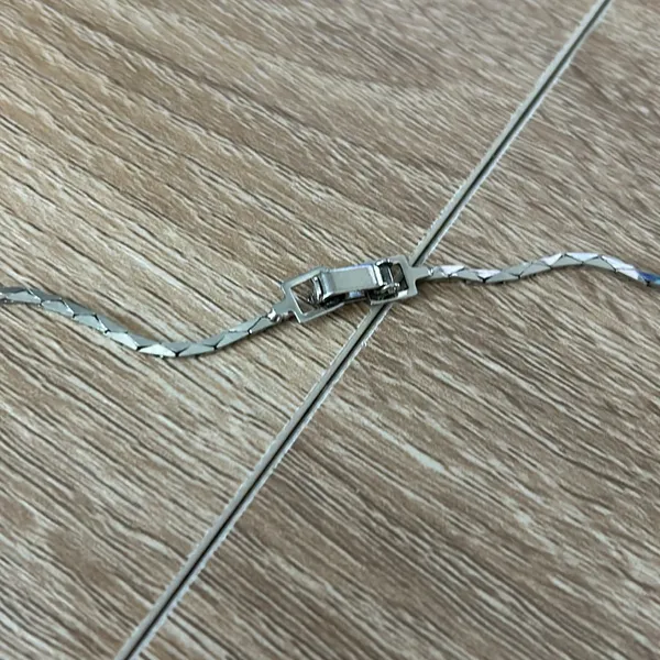 Rhinestone necklace Silver - Image 3