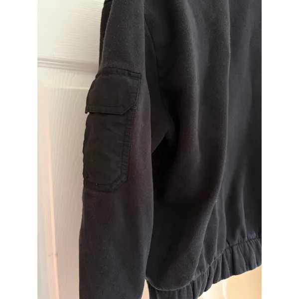 The North Face Womens Large Cropped Fleece 1/4 Zip Black Pullover sweatshirt - Image 6
