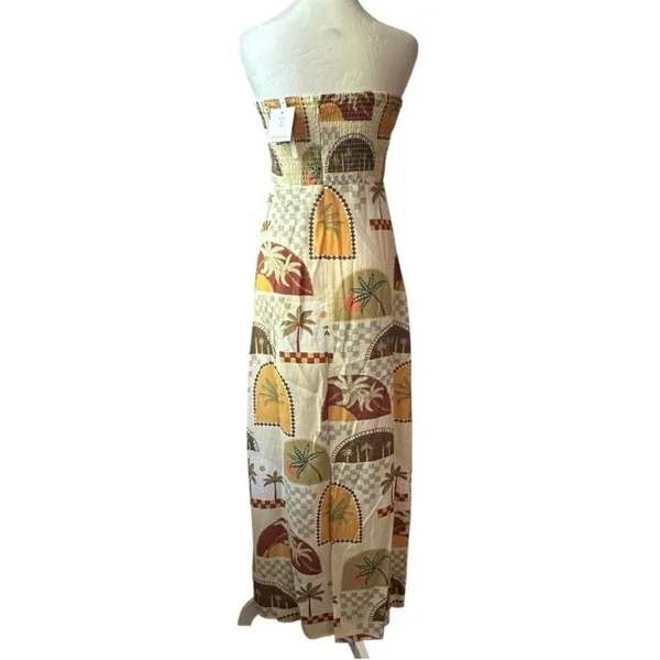 NWT paper heart Strapless Palm Print Maxi Dress size XL - Image 3