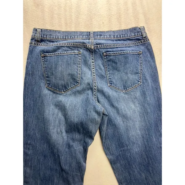 New York & Company Bootcut Jeans Women‎ 12 Tall Blue Low Rise Stretch Y2K - Image 6