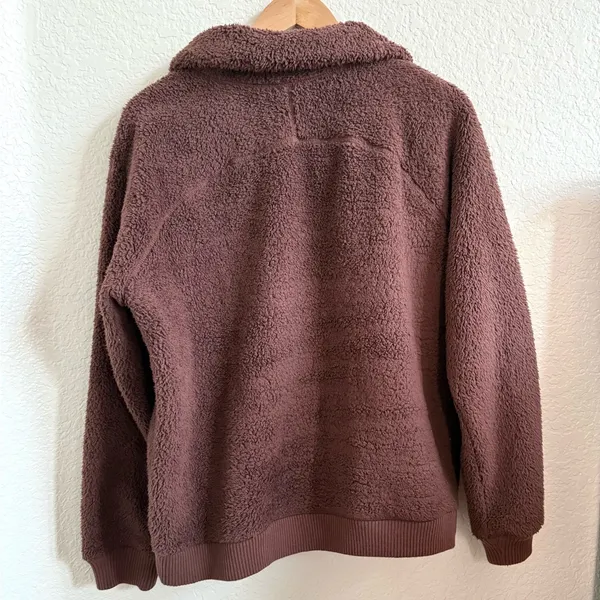 Athleta Forever Fleece Cloud Quarter Zip Sweatshirt Bouclé Fleece Plush Feel M - Image 8