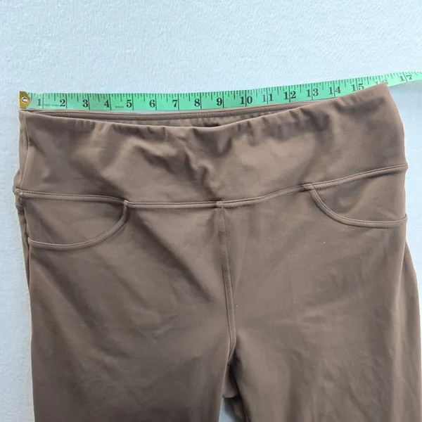 Halara Brown High Waisted Flare Pants Petite XL Bell Bottom Yoga‎ Trousers - Image 5