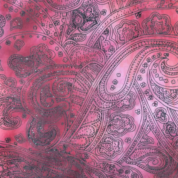 My Michelle Asymmetrical Slip Dress Large Red Glitter Y2K Paisley Fairy Grunge - Image 9