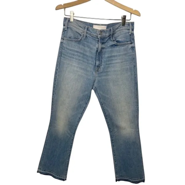 MOTHER Superior Hustler Ankle Holier Than You Patch Flare Jeans 31 - Image 3