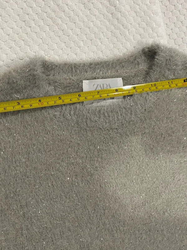 Zara Sparkle Mini Dress Gray - Image 2