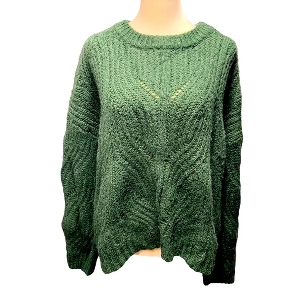 Madewell Charley Crewneck Sweater Forest Green Size M - Image 8