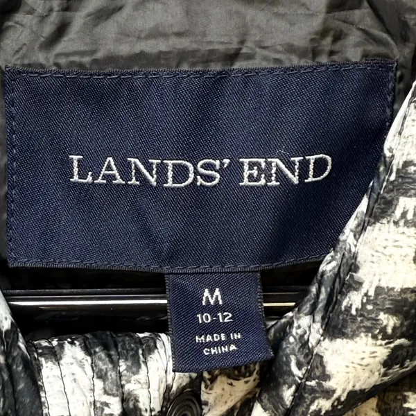 Lands End Womens Houndstooth Quilted Jacket Lightweight Classic‎ Medium(10/12) - Image 2