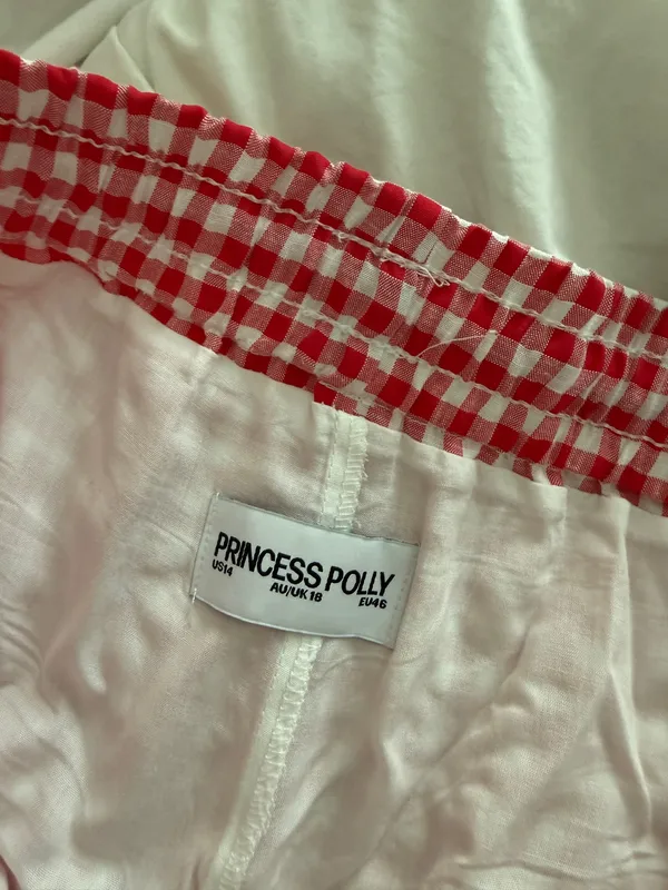 Princess Polly Red Gingham Shorts - Image 4