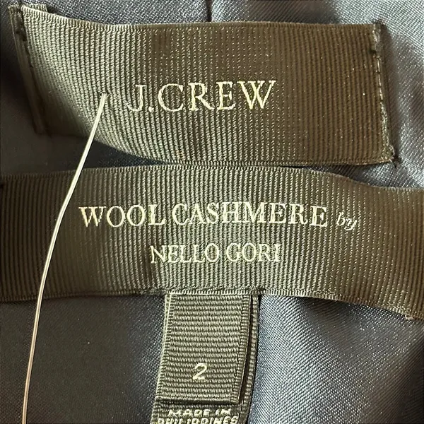 J.Crew Navy Wool Cashmere Peacoat Nello Gori Gold Button Jacket G7503 Mens 2 - Image 2