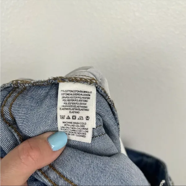 Free People Womens Mid Rise Distressed‎ Blue Jeans Sz 27 - Image 5