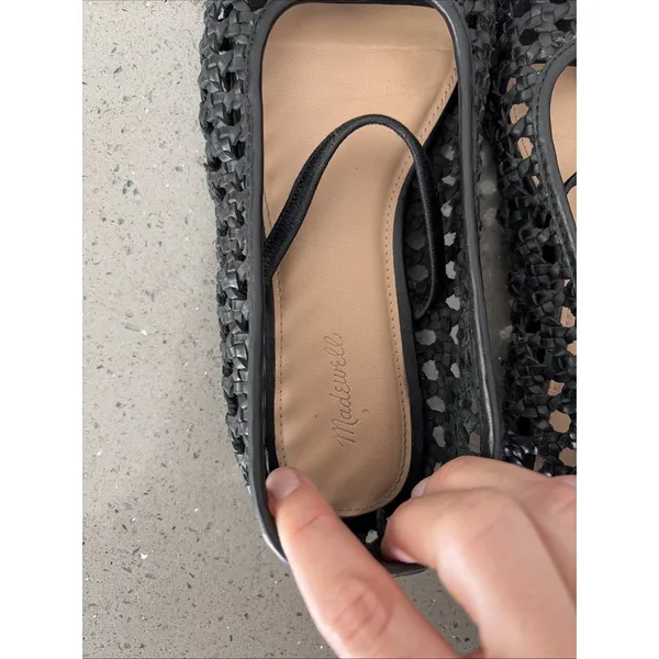 Madewell Women’s mesh Ballet Flats In Black Mary Jane Mesh Size 7 - Image 3